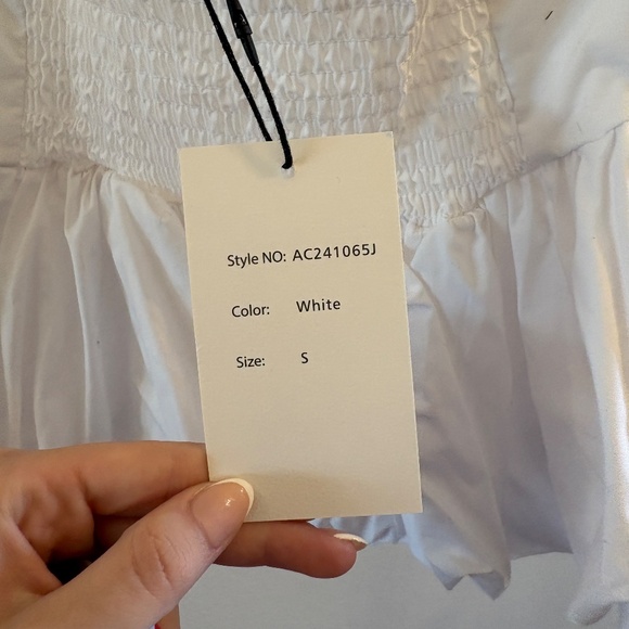 NWT BLENCA Girl-Core, Feminine Peplum Bubble Cropped Strapless Top - Picture 7 of 9